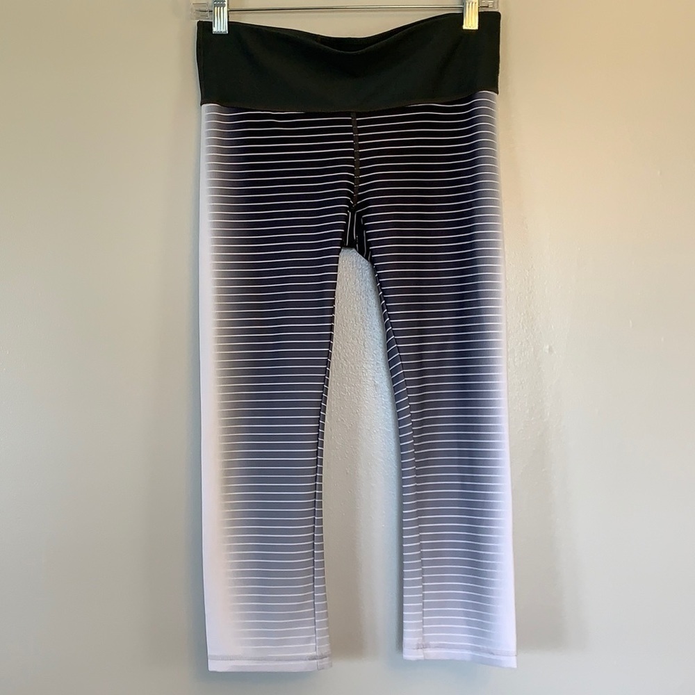 G Fast - stripe, mid rise athletic leggings, small‎